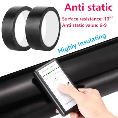 Ctyjia 2 Rollen Teflonband Hochtemperaturband 10mmx10m PTFE Tape Klebeband, Dicke 0,18mm, für Vakuumiergerät