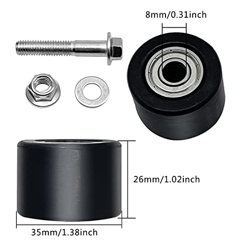 Holato HLT-8MMZJL 8Mm 0.31 Inch Chain Roller Guide Pulley Tensioner Wheel Guide thumb #2