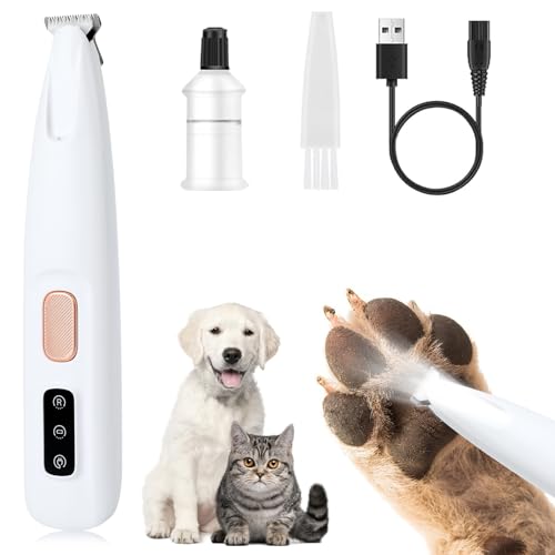 Pet-MicroPrecision-Trimmer-2024-Upgrade-Multifunctional-Pet-Hair-Clippers-Waterproof-Rechargeable-Pet-Shaver-with-LED-Light-Pet-Paw-Trimmer-for-Paws-Eyes-Ears-Face-Rump-1PC-White Pet MicroPrecision Trimmer 2024 Upgrade Multifunctional Pet Hair Clippers Waterproof Rechargeable Pet Shaver with LED Light Pet Paw Trimmer for Paws Eyes Ears Face Rump 1PC White