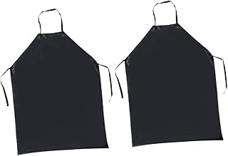 jojofuny 2pcs Black Waist Apron Professional Bib Apron Heavy Duty Aprons Water Resistant Apron Dishwasher Apron Baking Apron Waitresses Apron Black Sarong Waterproof Apron Water Proof