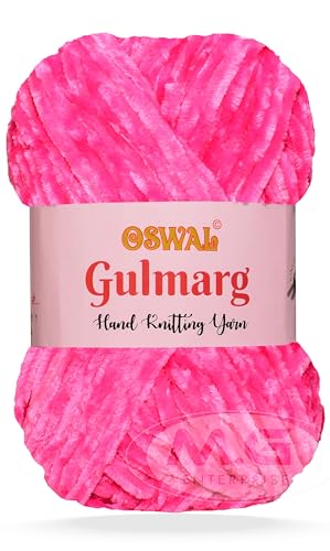 Image of M.G Chunky Velvet Yarn, Gulmarg 500 GMS - Best Used with Knitting and Crochet Needles - Wool Yarn for Knitting - H Art-BABF