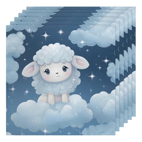 Servilletas de Tela Lamb on Cloud Set 6 Multicolor 50.5x50.5 cm miniatura 1