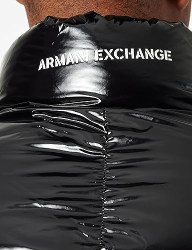 Armani Exchange Men's Glossy Coated Nylon Puffer4