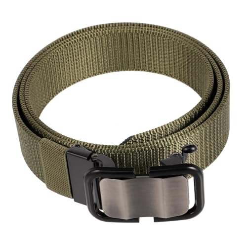 Automatic Buckle Nylon Belt for Men and Breathable Casual Waistband for Jeans Shorts and Work Wear and Easy to Use