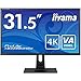 Price comparison product image iiyama XB3288UHSU-B1 32 Inch VA LCD (NTSC 95 Percent), 3ms, 4K UHD 3840x2160, FreeSync, 2x HDMI,1 x DisplayPort, 3 x USB, 2 x 3W Speakers, HA Stand