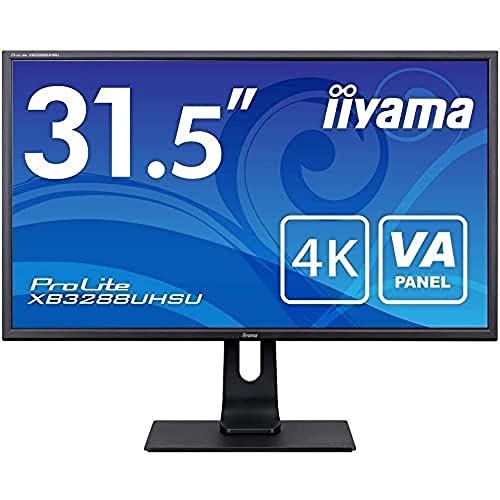 iiyama ProLite XB3288UHSU-B1 80cm (32 Zoll) VA LED-Monitor 4K UHD (2xHDMI, 1xDisplayPort, 2xUSB) Höhenverstellung, schwarz