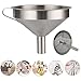 Produktbild Xkfgcm 5.1 Zoll Edelstahl Trichter und Mesh Filter Kitchen Strainer Trichter Mesh Filter Jam Straining Sieb Einfülltrichter mit Henkel Sieb Filter Kompatibel für die Übertragung von flüssigen Zutaten