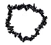 1pc Natural Healing Crystal Black Onyx Chip Gemstone 7 Inch Stretch Bracelet