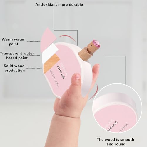 Ensemble maquillage en bois d'imitation durable avec parfum et peigne