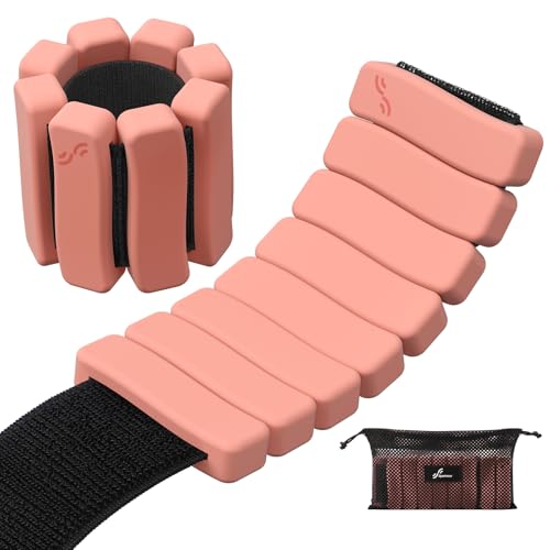 Sportneer tragbare Gewichtsmanschetten – 2er-Set (Jeweils 1 kg) für Damen und Herren, modisches knöchelgewichte-Set für Tanz, Aerobic, Laufen, Gehen