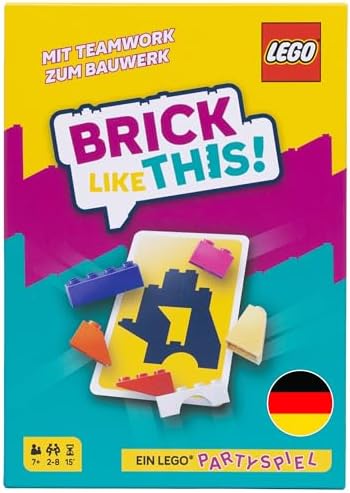 Asmodee, Brick Like This! Das offizielle LEGO-Partyspiel, Deutsch | Schnelles, lustiges Bauspiel für Familien, Kinder, Jugendliche und Erwachsene – 15 Minuten, für 2-8 Spieler ab 7