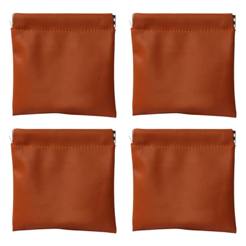 Cartera de silicona con cierre de presión, bolsa de maquillaje compacta con cierre automático para cosméticos de mujer, lápiz labial, auriculares, almacenamiento con botones a presión, organizador