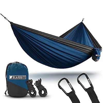 Bear Butt Camping Hammock - 2 Person Double Hammock - Portable Backpacking & Camping Gear - Perfect for Hiking & Outdoor Travel