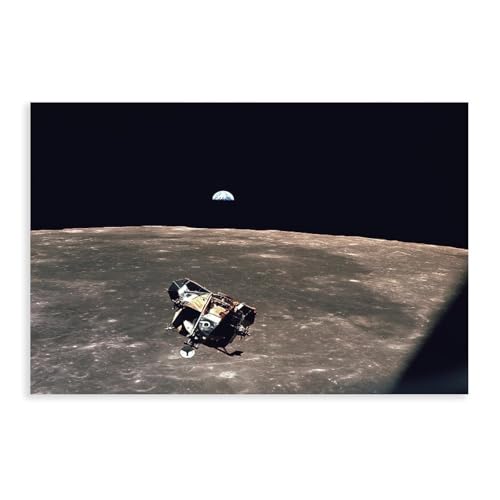 Toile Apollo 11 Earth View : une fenêtre sur l'histoire dans votre chambre
