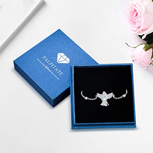 Palpitate Guardian Angel Bracelets Angel Bracelets For Women Girls 925 Sterling Silver Angel Wing Gifts Sympathy Jewelry Baptism Communion #TOP7