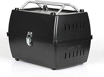 Aniva Siyah Aksesuarlı PRTK Mangal Taşınabilir Katlanabilir Portatif Çift Taraflı Alüminyum Döküm Kömürlü Outdoor Tasarım Ödüllü Grill Table Barbekü