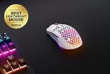 SteelSeries Aerox 3 Wireless - Mysz z otworami z RGB - Ultralekka, wodoodporna konstrukcja - Sensor TrueMove Air 18K DPI - Snow