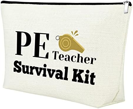 PE Gifts Physical Education Gift PE Teacher Makeup Cosmetic Bag Funny Appreciation Gifts for PE Teacher Coach Teacher’s Day Gift Ideas Birthday Retirement Graduation Thanksgiving Day Thank You Gift