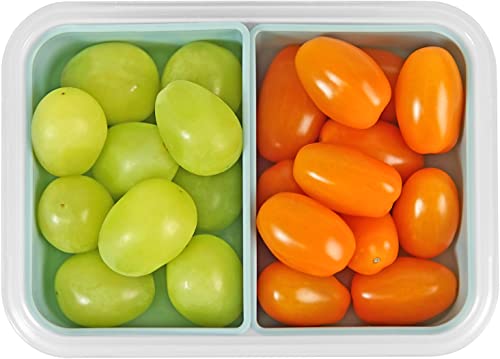 Carrotez Food Storage Containers 2 Compartment Snack Container, Portion Control Container, Bpa Free, Airtight Lids, Reusable, 2 Cup (480Ml) #TOP5
