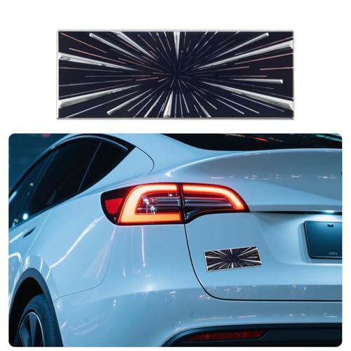 Heenvn Time Space Tunnel Emblem Sticker for Tesla Model 3/Y/S/X/Cybertruck