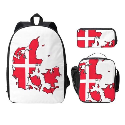 Sac à dos drapeau danois 3 pièces pour simplifier les repas et cours