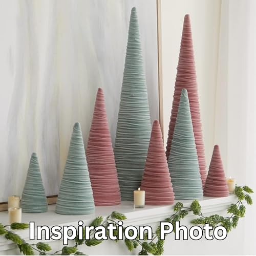Image of Your Heart's Content Blush Velvet Trees Set of 4, Cozy Bookshelf Teen Girl, Coquette Room Decor, Aesthetic, Valentine Table Accent, Pink Cozy Mantel, Tabletop Tree (Blush)