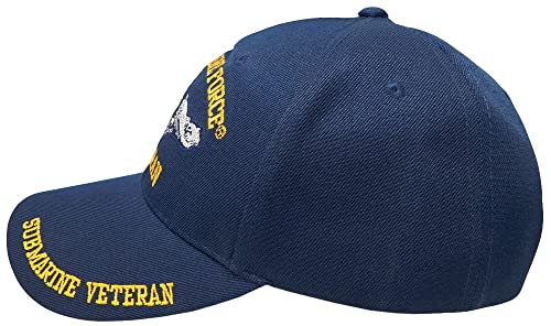 Trade Winds U.s. Navy Submarine Force Veteran Navy Blue Acrylic Adjustable Embroidered Baseball Hat Cap #TOP3