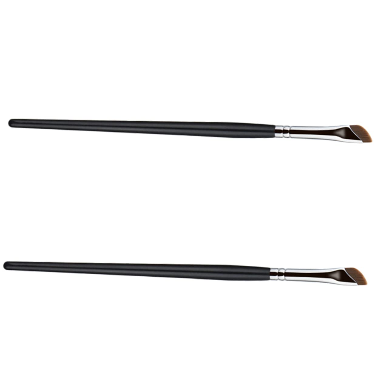 FRCOLOR 10 pennelli per sopracciglia, sopracciglia, pennello per sopracciglia, pennello per sopracciglia, pennello piatto per eyeliner, pennello sottile angolato, pennello per trucco a testa piatta