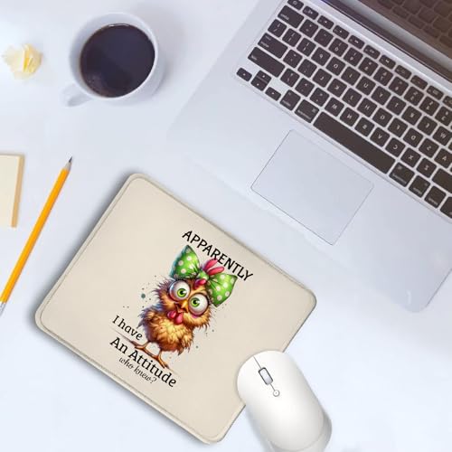 XUNLURY Funny Chicken Mouse Pad, Coquette Green Bow Chicken Mouse Pads for Wireless Mouse Computers Laptop Desk Accessories, Chicken Gifts for Women Chicken Lovers, Funny Chicken Gifts, 9.5x7.9 Inch — view 4