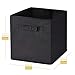 MaidMAX Cloth Storage Cubes Bins with Dual Handles for Home Closet Drawers Cube Organizer, Foldable, Black, 10.5×10.5×11 inches, Set of 6