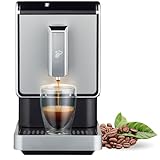 Tchibo Single Serve Coffee Maker - Automatic Espresso Coffee Machine - Built-in Grinder, No Coffee Pods Needed - Silver