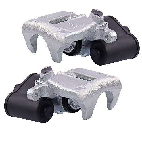 ATEC Germany 2x Bremssattel hinten links und rechts mit Stellelement für elektronische Festellbremse Bremszange mit 1 Kolben, Kompatibel mit A udi Q3 (8UB, 8UG), SEAT ALHAMBRA (710, 711), VW CC B7 (