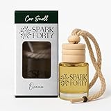 Sparkforty Ocean Car Air Freshener – Long Lasting Hanging Diffuser – Fresh Oriental Top Notes, Fruity & Herbal Heart, Floral & Green Base – Coastal-Inspired Car, SUV & Truck Scent