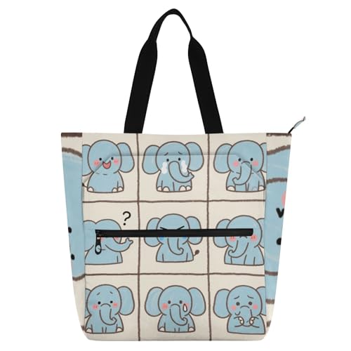 Bolsa de mano para niños con elefantes dibujos animados: impermeable e ideal para la escuela