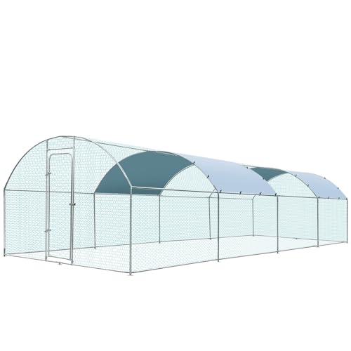 Pmango Large Metal Chicken Coop with Cover