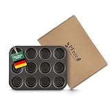 PFree Muffintray ohne Ewigkeitschemikalien, PFAS freie Muffin Backform für 12 Muffins ohne Weichmacher, Antihaftbeschichtetes Muffinblech, Cupcake Backblech, Muffinform zum Backen mit Kindern
