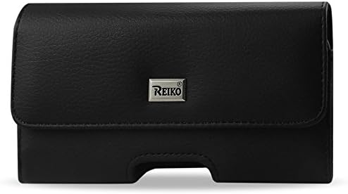 Reiko Reiko - Funda de transporte horizontal de cuero con tarjetero para iPhone 6 Plus de 5.5 pulgadas, color negro, funda de transporte, embalaje