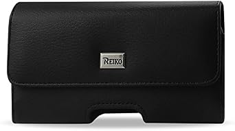 Reiko Reiko Leather Horizontal Carrying Pouch/Case with Card Holder for iPhone 6 Plus 5.5Inch Black - Carrying Case - Retail Packaging - Black