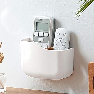 Poeland Adhesive Remote Control Holder Wall Mounted Universal TV Remote Organizer Caddy Box