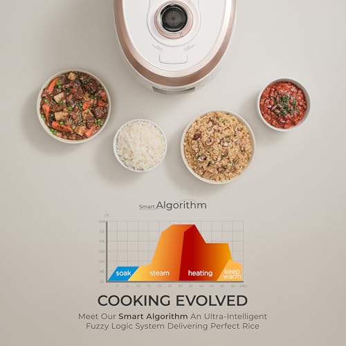 Cuckoo CRP-RT0609FW 6 cup Twin Pressure Plate Rice Cooker & Warmer with High Heat, GABA, Mixed, Scorched, Turbo, Porridge, Baby Food, Steam (Hi/Non Press.) and more, Made in Korea (White) by CUCKOO - Image 5