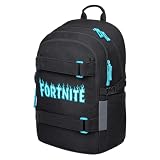 Baagl Schulrucksack für Jungen Teenager - Skateboard Rucksack - Kinderrucksack mit Laptopfach und Brustgurt für Schule, Weiterführendeschule, Mittelschule, 25 l (Fortnite Blue)