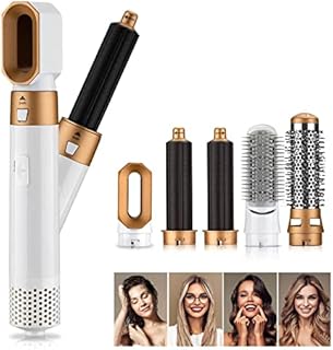 2022 Upgrand Airwrap Styler 5 in 1 Hair Dryer Hot Air Brush Styler Negative Ion Hair Straightener Volumizer Hair Curler Hot Air Wrap Comb BrushAirwrap (Gold)