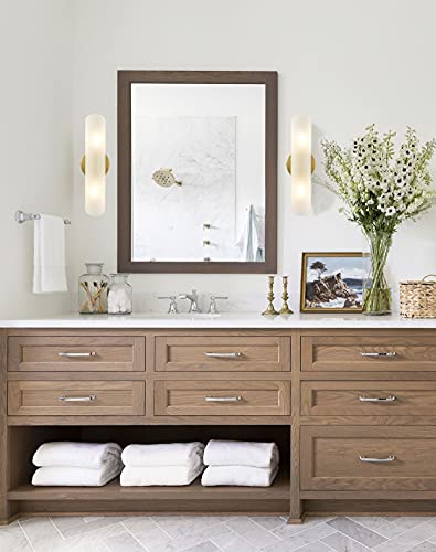 Daycent Modern Gold Bathroom Vanity Light Brass Wall Sconces Set Of 2 Cylinder Sconce Lighting, 15.4-In #TOP1