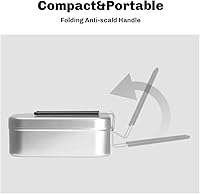 Vista 4 de Fire-Maple Fiambrera Frost Bento de calentamiento rápido para campamento, con mango plegable (27.1 fl oz), trajes de autosuficiencia, ideal