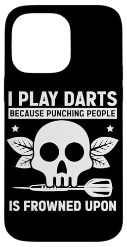 I Play Darts Punching People Funny Bar Humor Gift Coque pour iPhone 14 Pro Max