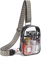 Telena Clear Sling Bag, Clear Fanny Pack Stadium Approved Crossbody Bag Purses for Women Heavy Duty Transparent Chest Bag...