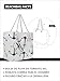 Imagen de DonDon Bolsa de playa grande con cremallera 58 x 38 x 18 cm diseño marítimo ancla beis azul shopper bolsa de hombro estilo de yate