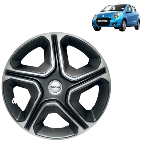 Image of PRIGAN ASTAR Grey Silver Wheel Cover 13 inch for -ASTAR (Set of 4 Pcs) (Press Fitting) Model Name- Nexon Grey Silver 13