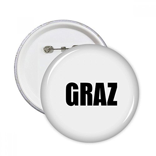Badge Graz de l'Autriche pins bouton rond de décoration finition multicolore supérieure L