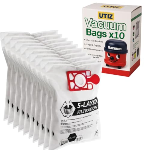 UTIZ Compatible Vacuum Bags for Henry & Hetty – Replacement for NVM-1CH / 907075 – Pack of 10 Dust Bags